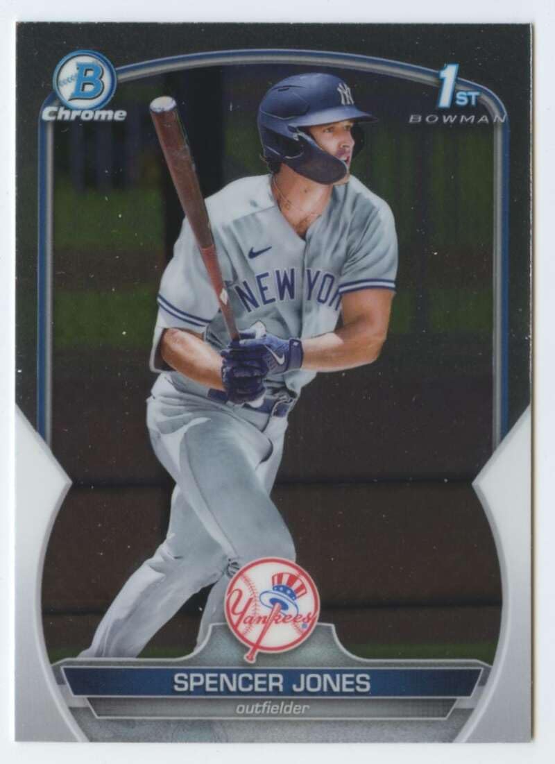 2023 Bowman Chrome Prospects #BCP-139 Spencer Jones 1st Bowman New York Yankees RC Rookie Baseball Trading Card Thumbnail