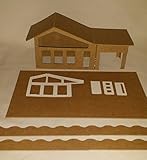 DIY Cardboard Putz Style House- Mid-Century Modern Houses Set of 4