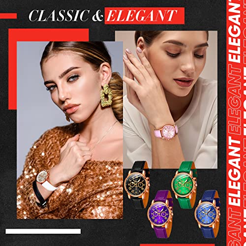 14 Pcs Assorted Platinum Watch Unisex Quartz Watch Sets For Women Men Ladies Watches Roman Numerals Pu Leather Women's Wrist Watches For Teen Girls #TOP5
