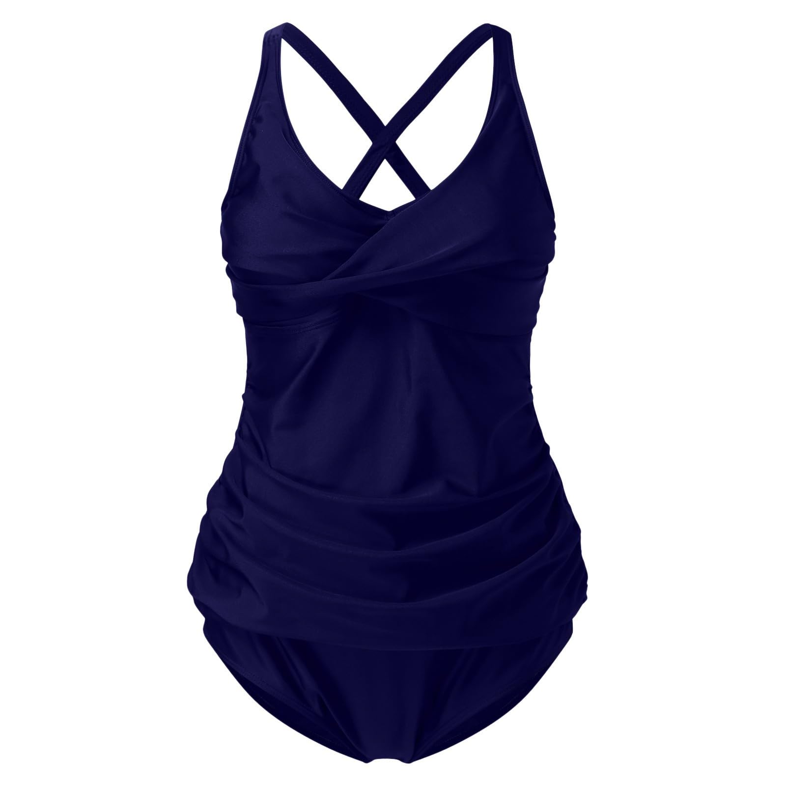 Bikini dla kobiet, damskie stroje kąpielowe tankini, dwuczęściowe topy z dołem bikini, niebieskie, XXL