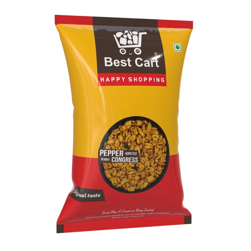 Best Cart-Happy shopping Karnataka Snacks Pepper Congress (Spicy Masala Peanuts) 200 Grams Pack Of 1