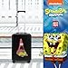 FUL Spongebob Squarepants 22.5 Inch Carry On Luggage, Hardshell Rolling Suitcase with Spinner Wheels, Black Patrick Star