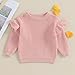 Mubineo Baby Girl Winter Clothes Basic Plain Cute Ruffle Sweater Toddler Kids Pullover Long Sleeve Newborn Sweaters (Dusty Pink, 2-3 Years)