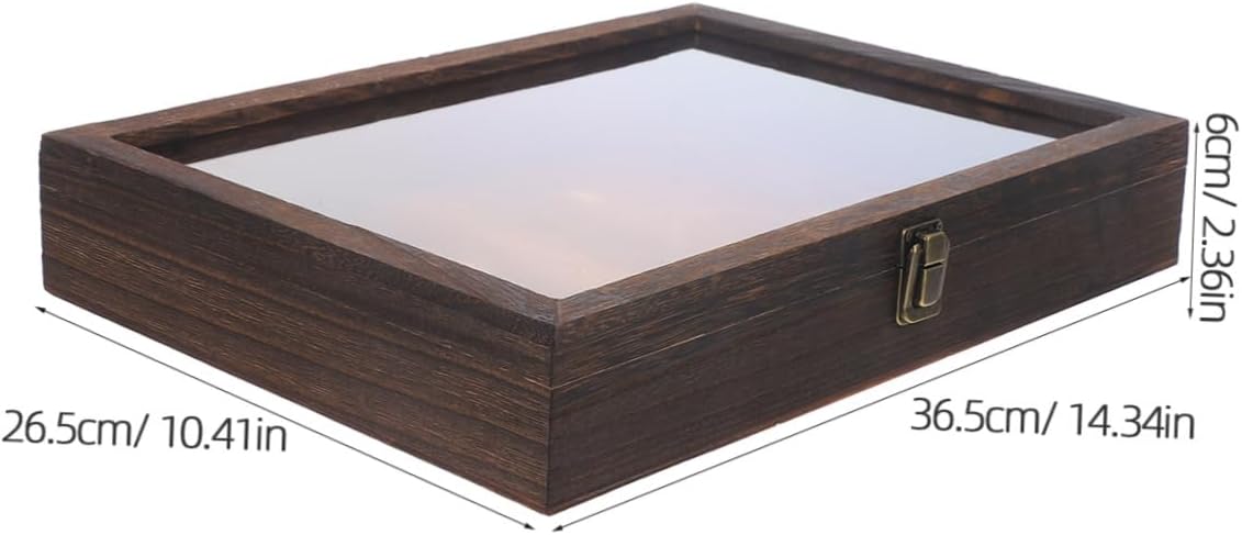 Luxshiny Retro Insect Display Case with Transparent Lid Butterfly Storage Box for Compact and Lightweight Present for Nature Lovers Wall Mountable Design