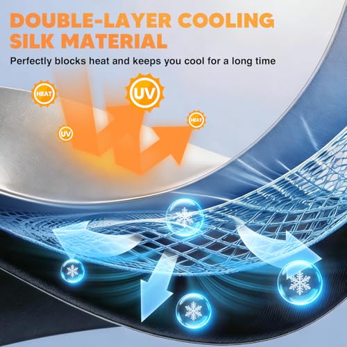 Image of KUST Sun Shade Umbrella for Subaru Ascent 2019-2025 2026 | Custom Fit Windshield Sunshade | Foldable Sunshade with Bendable Handle | Blocks Heat & UV Rays Keep Car Cool Sunshield