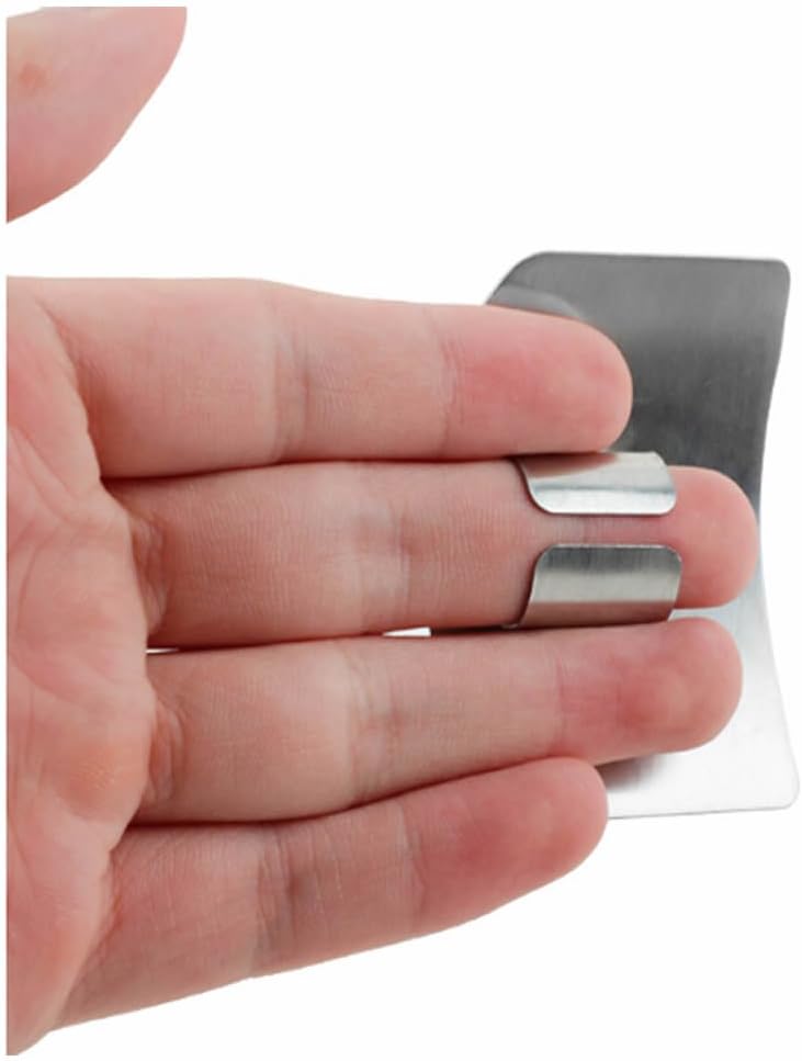 ORYOUGO 2 Pack Finger Hand Protector,Stainless Steel Finger Guard Protector Avoid Hurting When Slicing and Dicing,Kitchen Utensils Accessories and Gadgets: Home & Kitchen