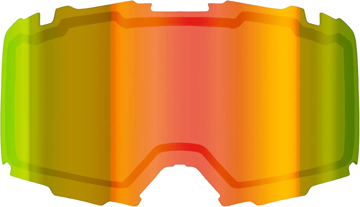 FXR Combat Dual Replacement Lens Anti-Fog Anti-Scratch UV Coating Pre-Curved - Bronze HD w/Inferno Finish - One Size