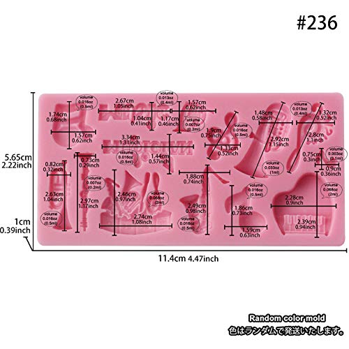 Funshowcase Mini Musical Instruments Clef Notes Silicone Candy Mold For Cake Decoration, Clay, Crafting #TOP1