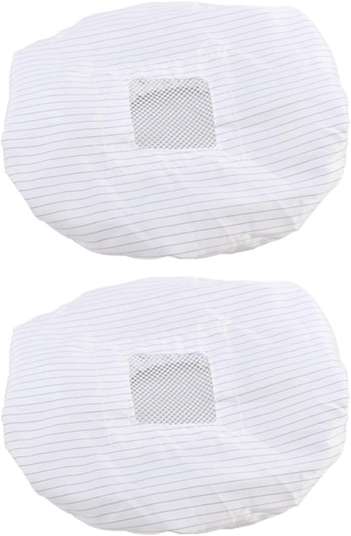 Anti Static Working Hat 4 Pcs Polyester Breathable Cap White