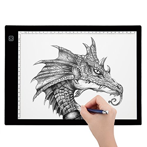 Boîte à lumière LED A4 ultra fine avec câble USB réglable pour dessin et traçage