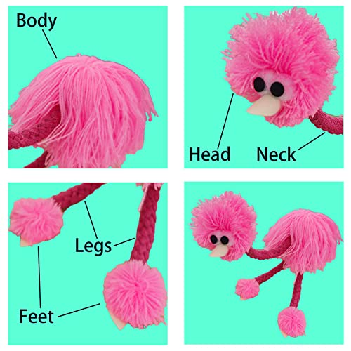 Ostrich Puppet-Marionette Puppets-Animal Hand Puppets For Kids-Bird String Puppet-Bird Puppet With Strings-Parent-Child Interactive Educational Toys-Outdoor And Home Play(Blue), 9.5*4.*11In #TOP4