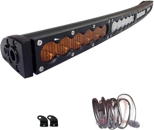 Barra LED de 38 pulgadas de doble color ámbarblanco Stroboflash barra de luz LED 180 W Combo coche barco SUV Pickup Wagon Camper Bulldozer grúa UTV