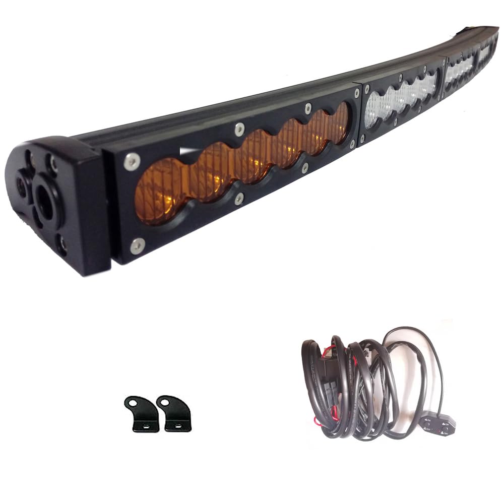 Amazon.co.jp: LEDバー 38インチ デュアルカラー アンバー/ホワイト