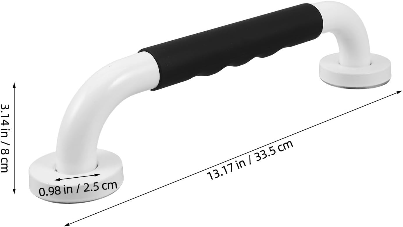 Lurrose Bathroom Grab Rail Enhanced Safety and Accessibility in Stainless Steel Bathroom with Silicone Non-Slip Grip for Modern Design Handrail Suitable for Seniors, Disabled Users