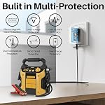 12V DC Power Cord for EverStart Maxx Jump Starter Battery Charger Compatible with Ever Start Max J7CCE J7CE 800A 800 Peak Amps Battery Car Jump Starter 120 PSI Air Compressor 3.1A USB Power LED Camo
