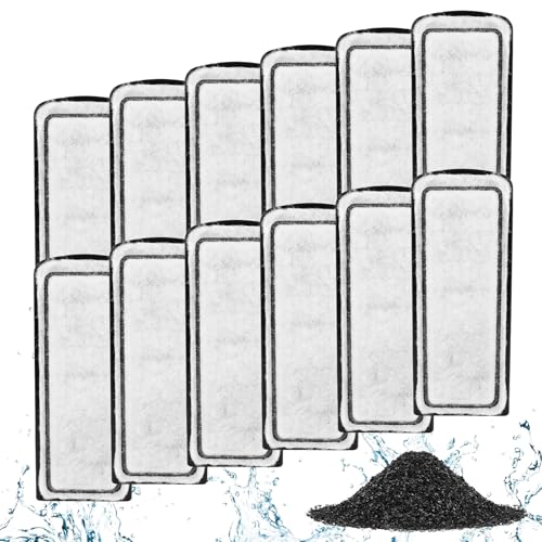 Image of AQQA 12 Packs Aquarium Filter Cartridges with Activated Carbon - Remplacement Fish Tank Filters Cotton