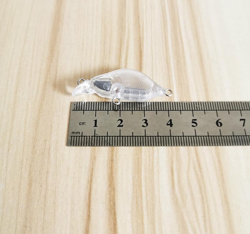 Pack of 20 Silent Sinking Mini Crankbait DIY Unpainted Bait Blank Fishing Lure