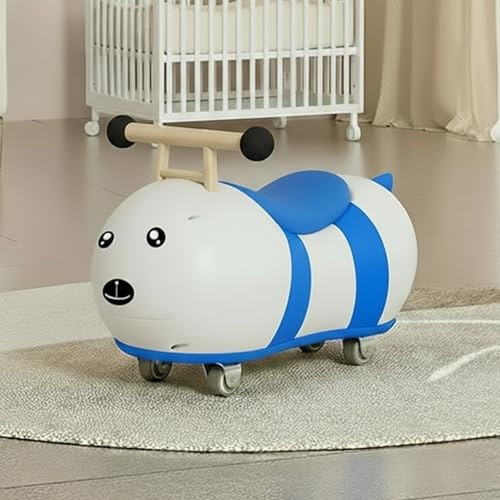 Image of StarAndDaisy Kids Bee Scooter /Push car Toy for Toddlers 1-3 Years Boys & Girls with 4 Wheels & 360 Degree Rotation. Cute bee Design Ride on for Childrens -Blue