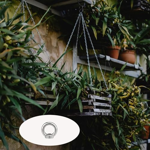 Ringmutter, Augenmutter, Ringmutter Edelstahl, Edelstahl Augenmuttern, für Seilmontage, Hebezubehör, Oberflächenpolieren, Silber, 10 Stück (M8)