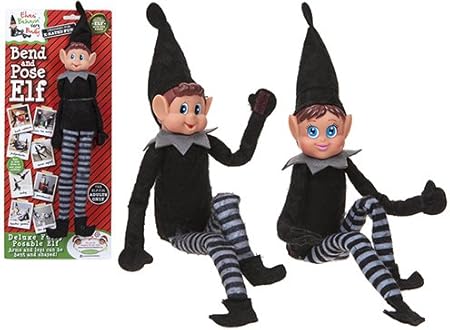 Elfos Behaving Badly Pack de 2 40,64 cm Deluxe Bend & Pose Arthur & Martha traviesos Elfos diseñados para Adultos, fácil de Poner en Cualquier posición