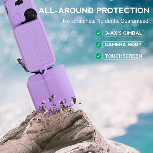 Coque silicone souple Osmo Pocket 3 protection écran antichoc violette - 5