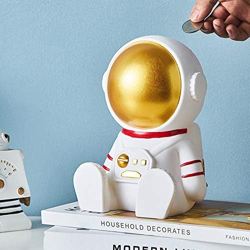 Miniatura 3 de Gaolinci Figura de vinilo de astronauta, alcancía, banco de dinero resistente a caídas, decoración de sala de estar