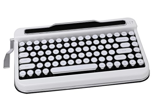 Penna Bluetooth Keyboard With White Chrome Keycap(Us Language) (Switch-Cherry Mx Blue, Pure White) #TOP11