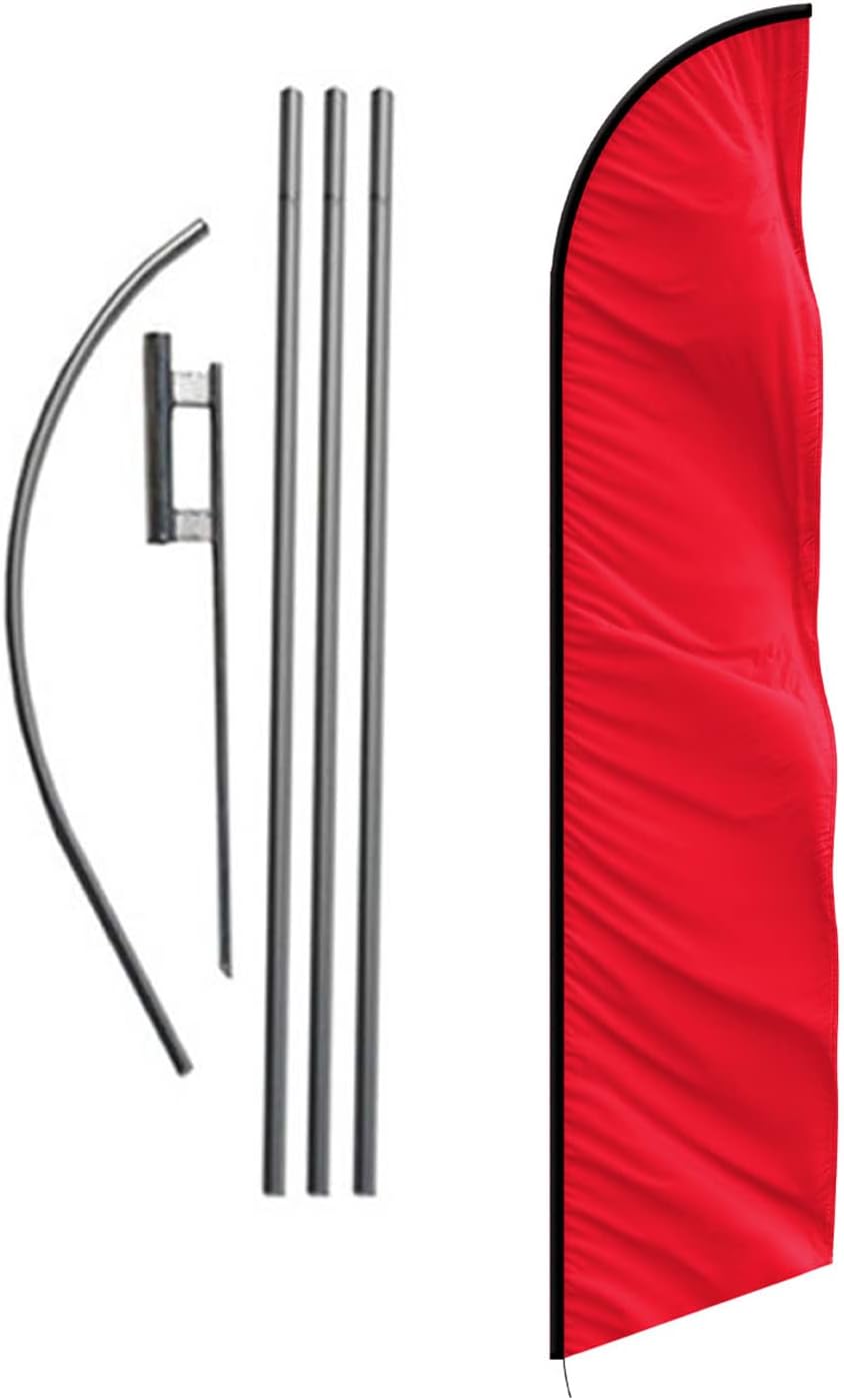 Solid Colored Feather Banner Flag Kit w/Spike