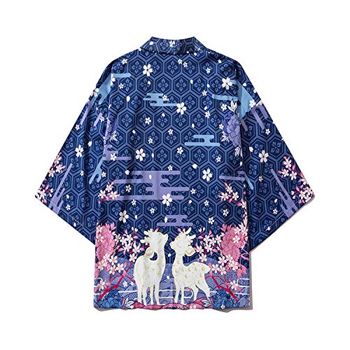 Preisvergleich Produktbild GBYGDQ Japanischer Cartoon-Kimono, Schneeflocke, Sieben-Punkt-Ärmel, offener Bademantel für Damen und Herren, baumwolle, 1, xl