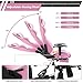 Giantex Ergonomic Gaming Chair with Massage Lumbar Support, Pink High Back Racing Style Chair, Headrest and Footrest, Reclining Height Adjustable Task Chair (Pink)