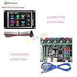 BZ 3D Controller Board Steuerungen MKS SGen L V1.0 32-Bit-Motherboard-kompatibles Uart/SPI Open Source Marlin2.0 / Smoothieware mit TFT35 Touchscreen-Display für 3D-Druckerteile (Board+MKS TFT35)