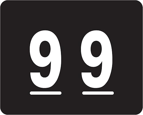 Smead à code couleur numérique 9 500 par rouleau Noir