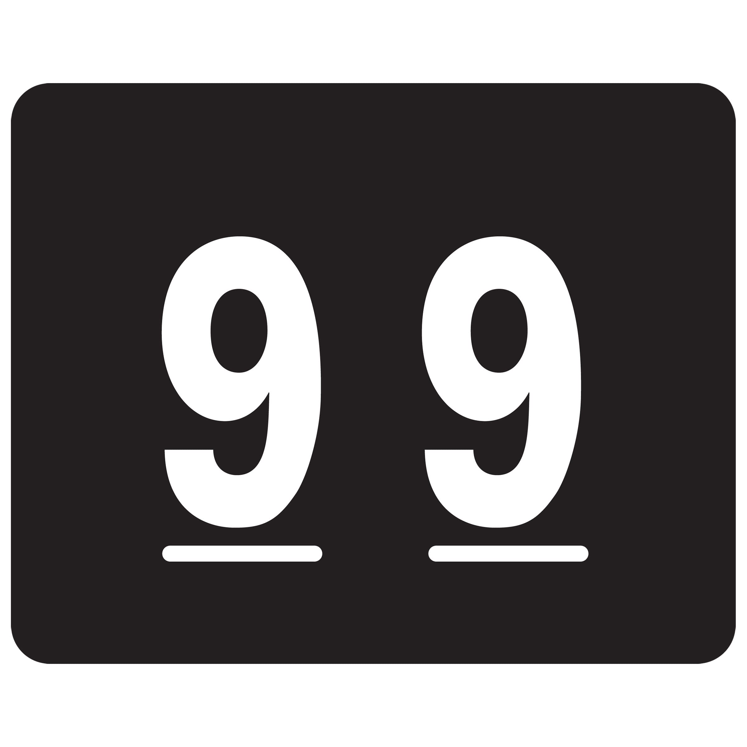 Code couleur numérique 9 500 rouleau noir Smead classement