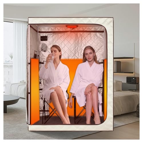 2-Person Infrared Sauna with Remote & LED Light