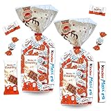 KINDER Noël | 2 Sachets garnis de 40 Chocolats Kinder Schokobons, Mini Bueno, Maxi et Country | Friandises prêtes à Offrir à Noël