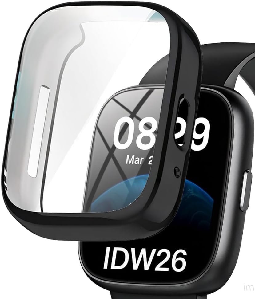 TPU Case with Built-in Screen Protector for Cillso LODIMEKE IDW26 1.83" Fitness Tracker Smart Watch, Full-Body Protection, 9H Shockproof