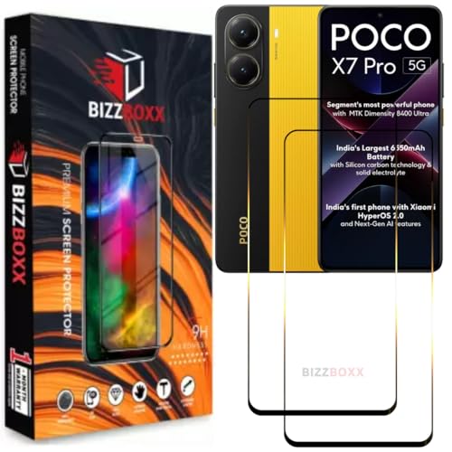 Image of Compatible With POCO X7 Pro 5G Tempered Glass Screen Protector Guard With Precise Edges - High Definition, Shatterproof, Easy Install, Anti-Fingerprint Screen Guard (POCO X7 Pro) - Pack of 2