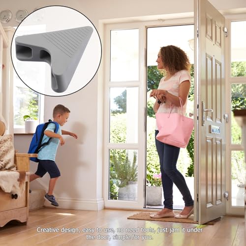 Cale de porte sans perçage : amortisseur en caoutchouc antibruit 3pcs