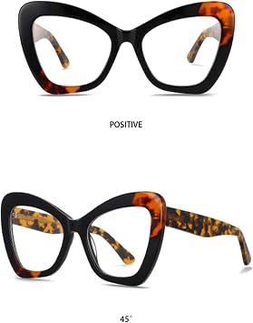 EYPKPL Cool Eyewear Frames Acetate Anti-blue Light Eyeglass Frames Creative Cat Eye Leopard Glasses Frames Unique Eyeglasses