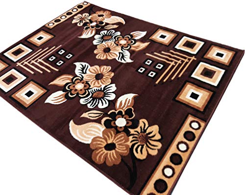 Image of Home Decore Acrylic Carpet for Your Living Room & Drawing Room Aywhere in Your Home (120x150 Coffee Colour)- 4x5 Feet