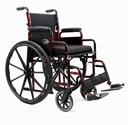 Lt-770Q 18" Lightweight Wheelchair Red Streak #TOP20