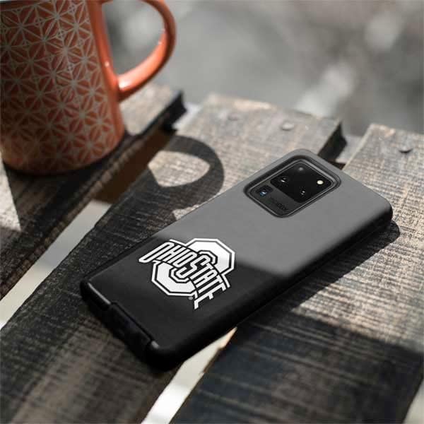 Skinit Pro Phone Case Compatible with Galaxy S20 Ultra 5G - Officially Licensed Ohio State University OSU Black Design