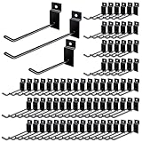 Isohit Slatwall Hooks 200Pcs - 4/6/8 Inch Slatwall Accessories - Hanging Hooks & Hangers for Garage, Shop...
