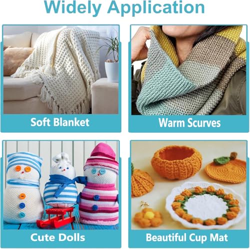 Yalixuan 12 x 25g Crochet Yarn Acrylic Yarn Knitting Wool Hand Knitting Yarns Crochet Kits Crochet Wool for Crochet Knitting and Crafts Multi-Color - Image 7