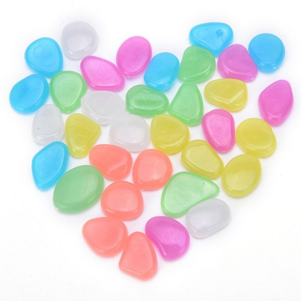 Glow in the Dark Pebbles, Multicolour, Luminous, 300 Pieces, for Pathway, Aquarium, Fish Tank, Lawn, Yard, Pond and Home Decoration(Size 0.3 to 0.5 mm)-picture-10
