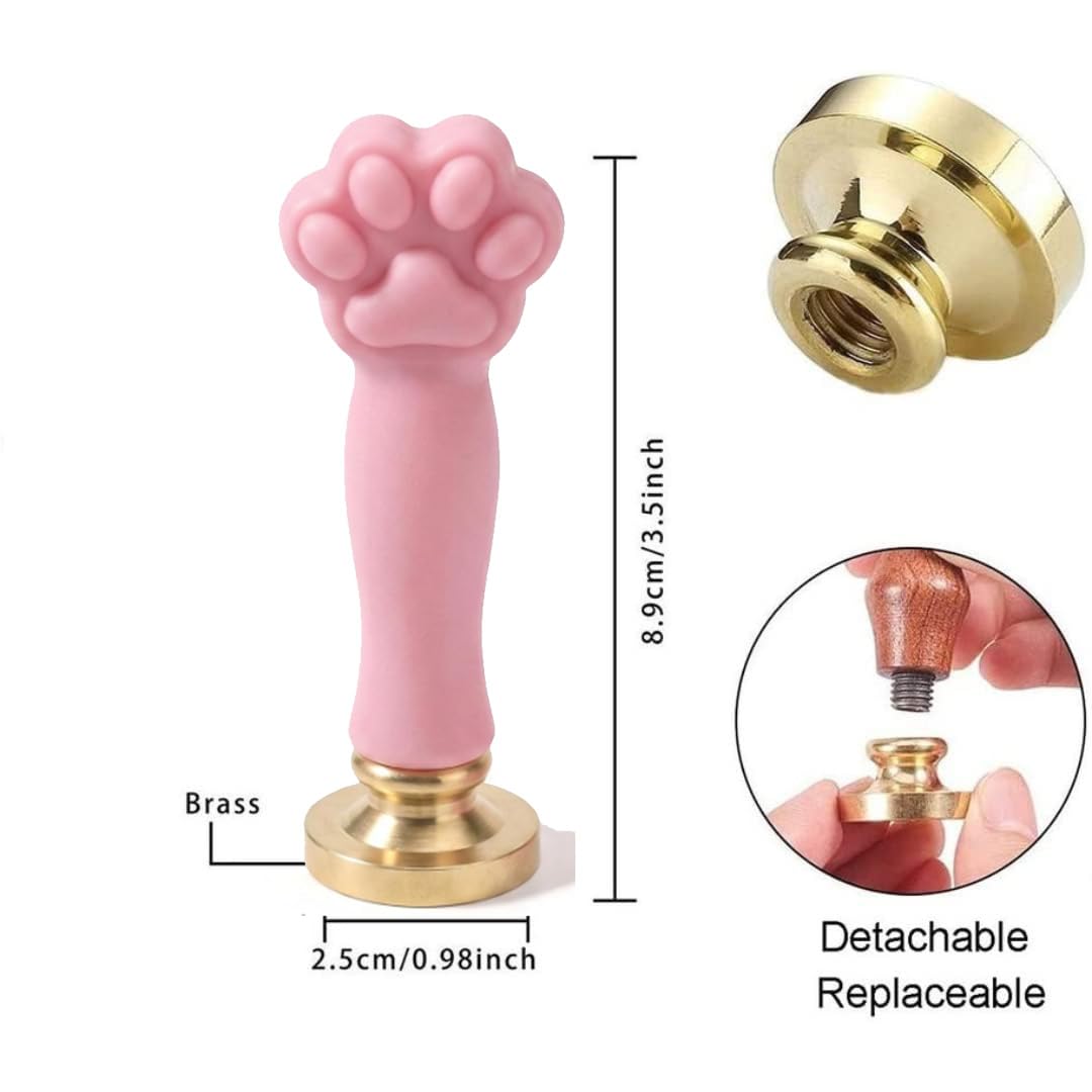 Curated Cart Wax Seal Stamp Kit - Made-With-Love Monogram, Classic Brass Head & Plastic Handle, Includes Gift Box - Perfect for Wedding Invitations, Letters, Envelopes & Craft Cards 2