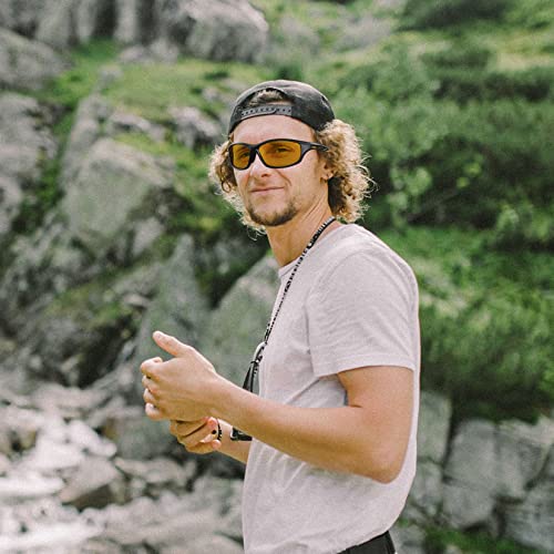 Joopin Sport Night Driving Glasses And Hippie Round Sunglasses Bundle, Lightweight Tr90 Night Vision Shades Men Women, Unisex Metal Steampunk Circle Sun Glasses Polarized Uv Protection Driving Costume #TOP1