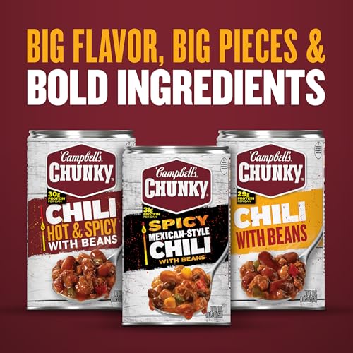 Image of Campbell's Chunky Chili with Beans, 19 Ounce Can (Pack of 12)