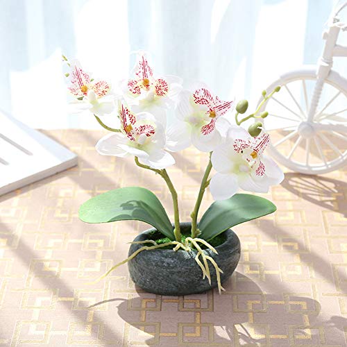Litymitzromq Artificial Flowers Outdoor Plants, Artificial Butterfly Orchid Bonsai Fake Flower Simulation For Home Indoor Garden Stage Office Wedding Restaurant Party Decoration Gift White #TOP4