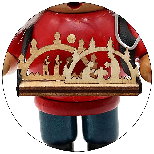 **** Räuchermann als Schwibbogenhändler, ca. 19 cm